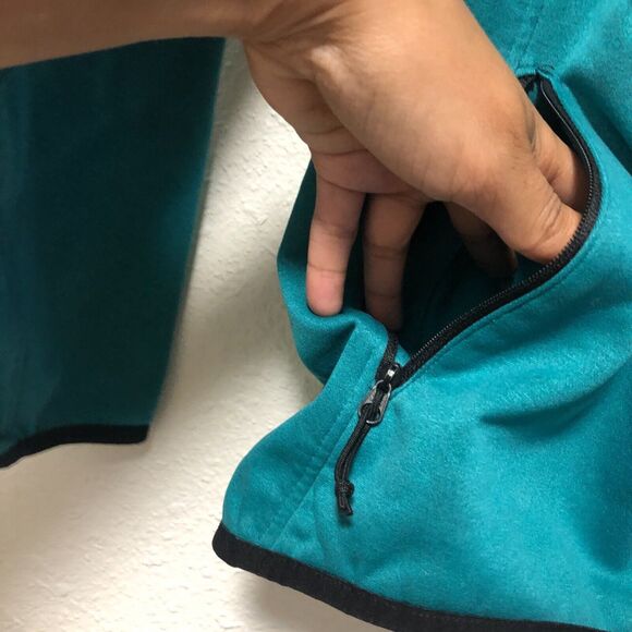 NO offers the north face jacket medium m teal blue green thin hooded pockets 1 - Picture 8 of 12